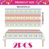 SSuirk 2-Pack Easter Eggs Tablecloths - 54x108 Inch Disposable Plastic