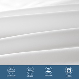 4 Pack Hospital Bed Sheets 36" x 80" x 9", Hospital Bed Fitted Sheets for Home & Hospital Care Beds, Soft Hospital Sheets with Elastic All Around, White