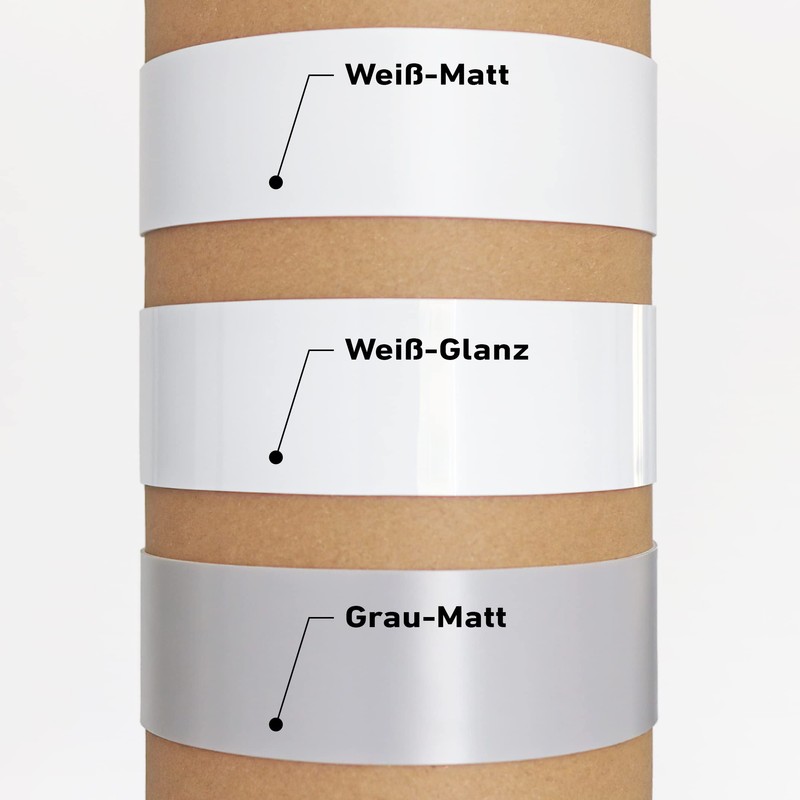 Window Strip, Matte White, 5 Rolls, Width 50 mm, Flat