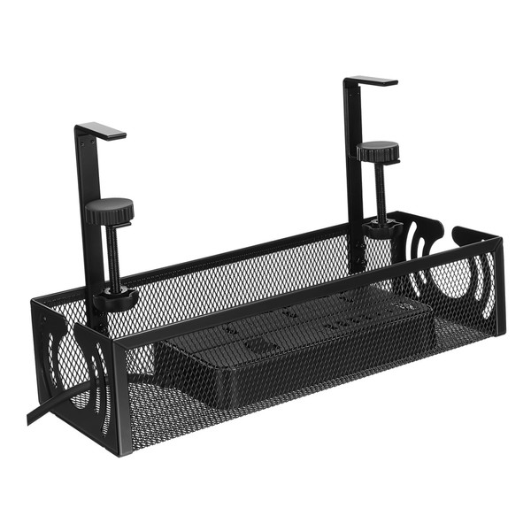 Angoily under Desk Cable Organizer Power Cord Holder with Ventilated