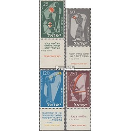 Israel 114-117 with Tab (complete.issue.) unmounted mint/never hinged ** MNH 1955 Musical Instruments (Stamps for collectors) music/dance