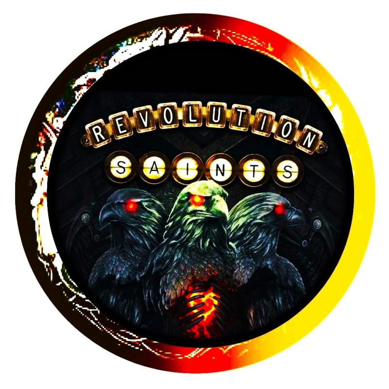 REVOLUTION SAINTS ROCK BAND FIVE REVOLUTION LARGE PIN
