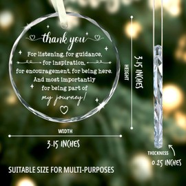 Nestura Thank You Gifts for Women Men - Nurse Teacher Appreciation Gifts - Thank You Boss Ornaments, Retirees, Retired Parents, Retirement Gift for Women Men 2025, Appreciation Ornament for Coworkers