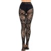 HONENNA Patterned Fishnets Tights Black Pantyhose Stockings for Women, 2