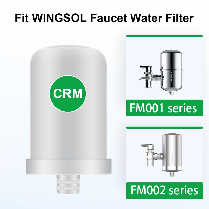 WINGSOL Faucet Filter Replacement, Washable, Remove Water Sediment (Compatible Faucet