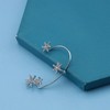Aneneiceera Rhinestone Snowflake Ear Cuff Earrings Silver Zircon Star Wrap