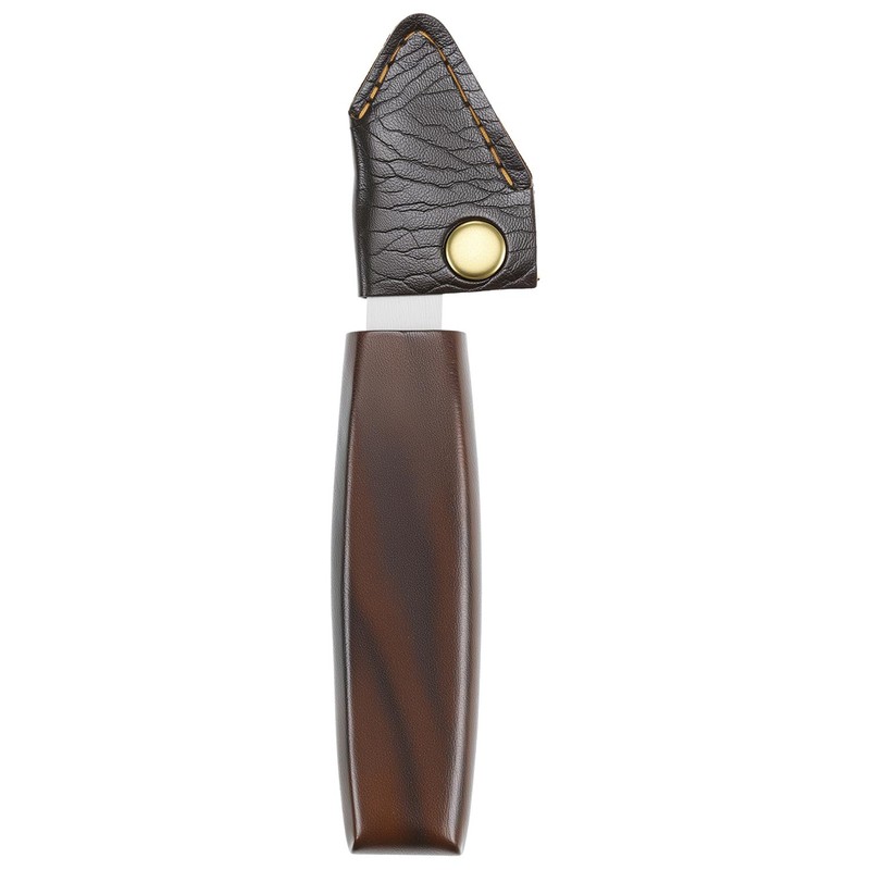 QWORK Woodworking Scribing Tool with Protective Leather Cover, Precision Double-Bevel