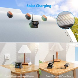 ZEROXCLUB Magnetic Solar Wireless Backup Camera 1080P 7" DVR Monitor, Rechargeable RV Camera Wireless System for Hitch Towing Travel RV Camper 5th Wheel, Built-in 9600mAh Battery & Solar Panel, BM701