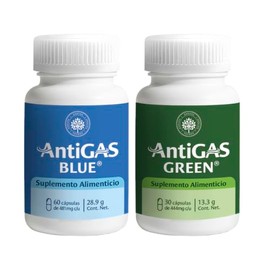 Árbora 2Pack AntiGAS: Blue y Green| Enzimas + Fibra Prebiótica| Lactasa y Alfa-Galactosidasa | Ideal para lacteos y Leguminosas| Favorece Digestión, m