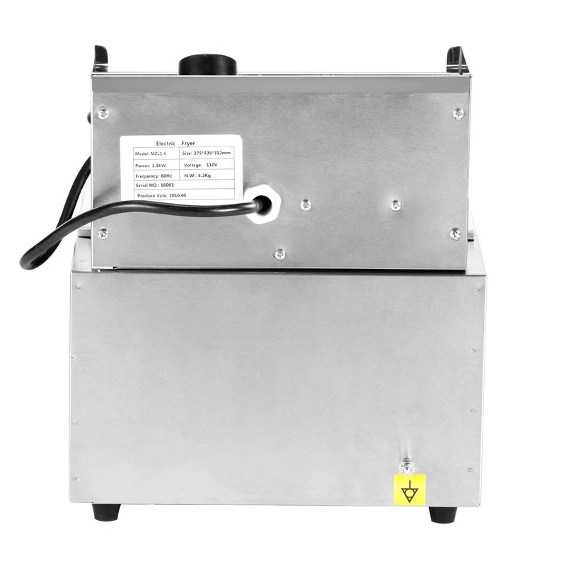 2500W 6L Single Tanks Electric Deep Fryer Professional Tabletop Restaurant