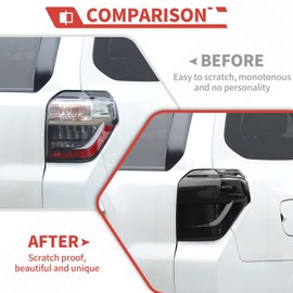amayum Tail Light Cover and Third Light Cover Trim Exterior Accessories Kit Compatible with Toyota 4 Runner 2014-2023