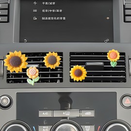 SOKPEWWM 5pcs Car Air Vent Clip,Different Shapes Sunflowers Car Air-Conditioning Outlet Clip Charm,Sunny Auto Interior Decoration Accessory, Air Freshener Decor Gift for SUV,Truck,Bus