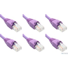 RiteAV Pack of 6 Purple 1FT Cat6 Ethernet Network Cable LAN Cord RJ45 Gigabit