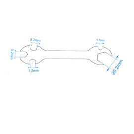 Kelepu 3D Printer Wrench Set, 5 in 1 Print Head Wrench, Multifunctional Nozzle Spanner, Replacement Repair Tool, Printer Accessory for Creality Ender 3, MK8, MK10, V6 Nozzle Blocks