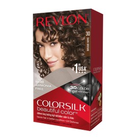 Revlon ColorSilk Hair Color, 30 Dark Brown 1 ea (Pack of 3)