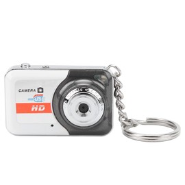 Tangxi Cámara Digital, Mini Cámara DV de Moda con Personalidad Exquisita, Cámara de Bolsillo Portátil de Alta Definición para Niños, Adolescentes, Estudiantes, Vlogging, Fotografía (Gris-Plata)