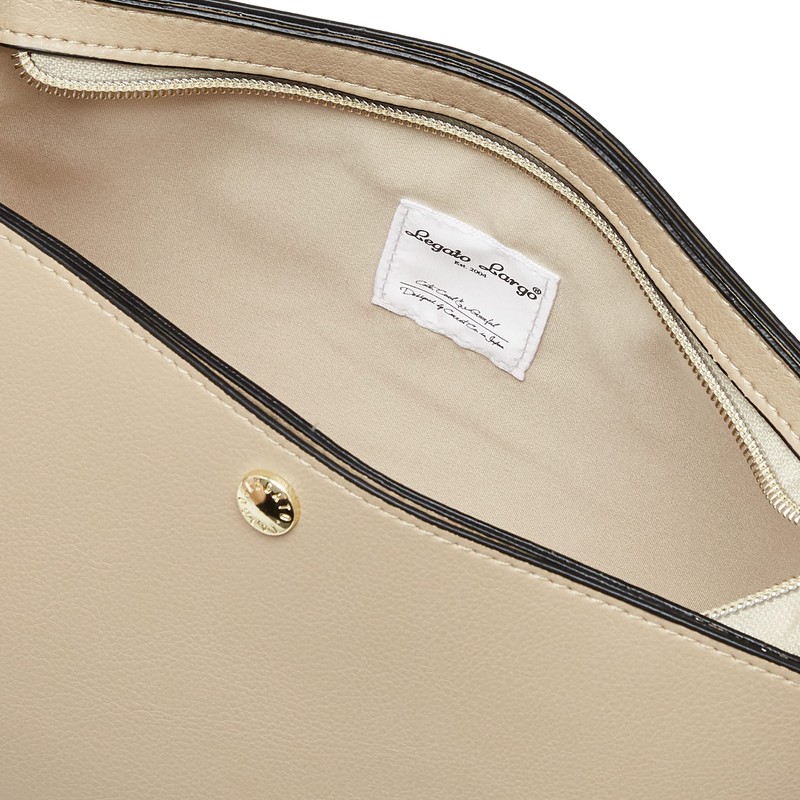 Legato Largo LH-P0001 Shoulder Bag, Lightweight, Small, Cross-body, beige