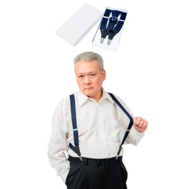 ONLY NESS Men's Suspender Holster, 1.2 inches (30 mm), Easy to Put on and Take Off, navy