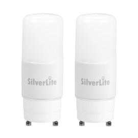 Silverlite 5w(13w CFL Equivalent) LED Stick PL Bulb GU24 Base, 550LM, Cool White(5000k), 120-277 Voltage, UL Listed, 2 Pack