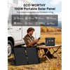 ECO-WORTHY 100W Portable Solar Panel for Power Stations,IP65 Waterproof &