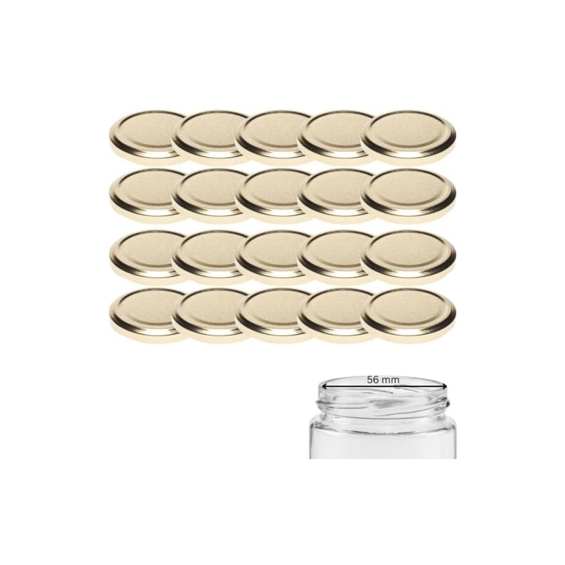 mikken 20 Lids, TO 66/6.9 cm for Jam Jars, Twist-Off