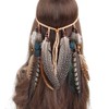 Comfysail Women's Bohemian Feather Tassels Rope Weaving Headband Belt Hair