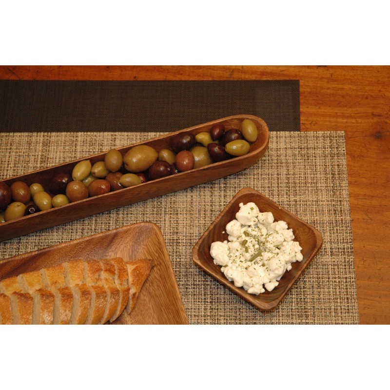 Pacific Merchants Acaciaware 10-Inch Acacia Wood Square Serving Tray