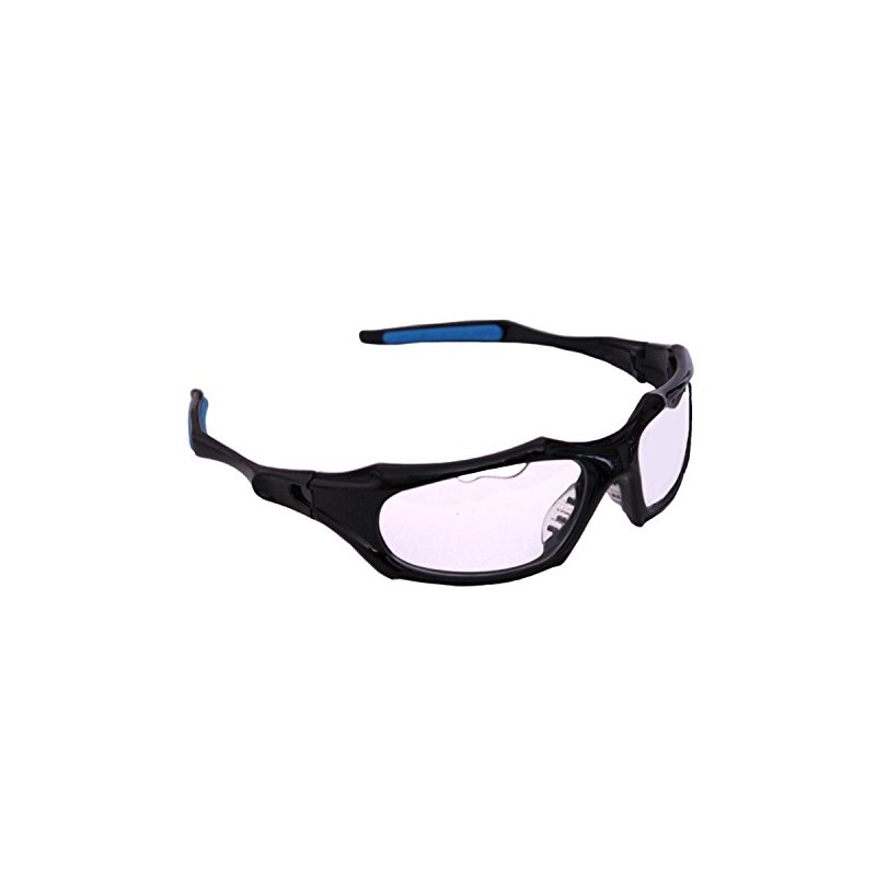 Python Full Framed (Clear Lense/Black Frame) Racquetball Eye Protection (Pickleball,