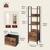 MAHANCRIS Bookshelf, 5-Tier Bookcase with Drawer, Small Book Shelf for