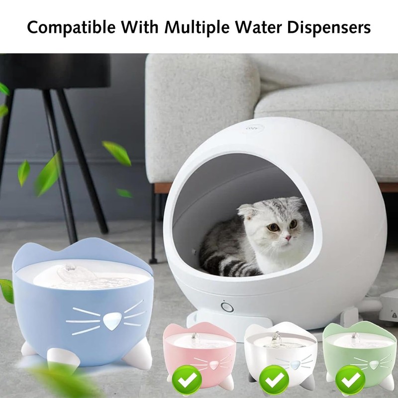 7pcs Cat Water Fountain Filters, Replacement Pet Filters
