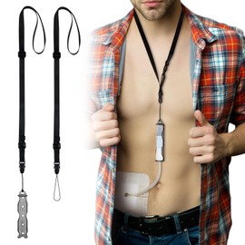 Healvaluefit Peritoneal Dialysis Catheter Holder for Baxter with Adjustable PD Catheter Lanyards, Peritoneal Dialysis Accessories for Shower Protection & Easily Take Off (Black)