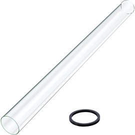 Patio Heater Glass Tube Replacement, 49.5 x 4" Patio Heater Replacement Parts with Ring, Outdoor Heater Replacement Parts for 4-Sided Pyramid Heater, Glass Tube Patio Heater for Hiland, fire sense