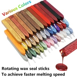 6 Colors Wax Seal Sticks, Sage Green Sealing Wax Sticks with Wicks, 12 Pcs Olive Green Wax Seal Sticks Set with Wicks Assorted Colors Seal Wax for Wax Seal Stamp (Green)