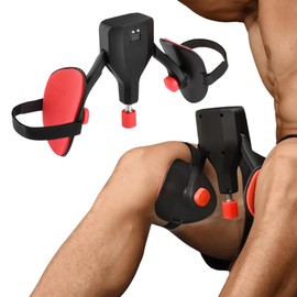 Adjustable Kegel Master Trainer with Resistance Bands - Pelvic Floor, Thigh, and Hip Trainer for Men and Women, 22-77lbs Resistance, Ergonomic Home and Office Fitness Device. (Black with Counter)