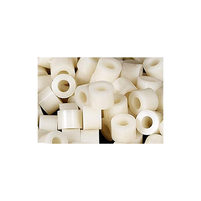 100pcs ABS Round Spacers Washers OD 15mm, ID 5mm, Height
