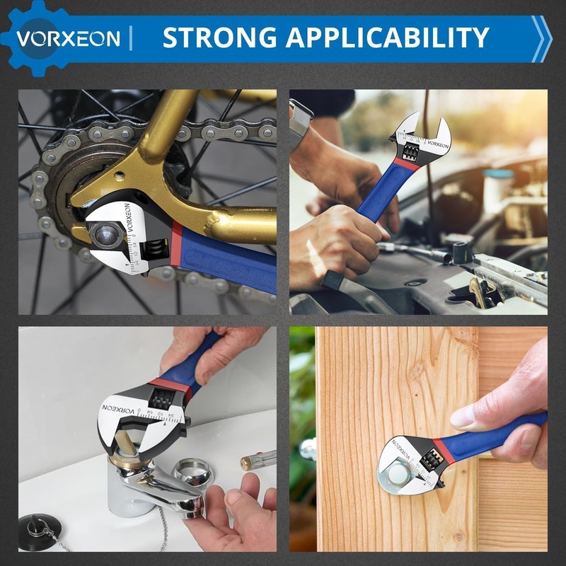 VORXEON 8 inch Spanner Set Adjustable Spanner 203 mm Combination