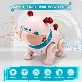 KaeKid Baby Smart Toy for 1 2 3 Year Old, Remote Control/Touch Function/Record, Electronic Dog Pets Toy with Lights & Music, Gifts for Boy Girl 18 Months+, Ideal for Crawling and Learning Motor Skill