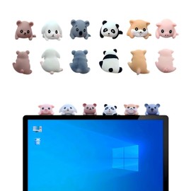 New 6Pcs Creative 3D Craft Figurine Computer Monitor Decor,Tv and Computer Screen and Dashboard Decoration,Home and Office Decoration Resin Crafts