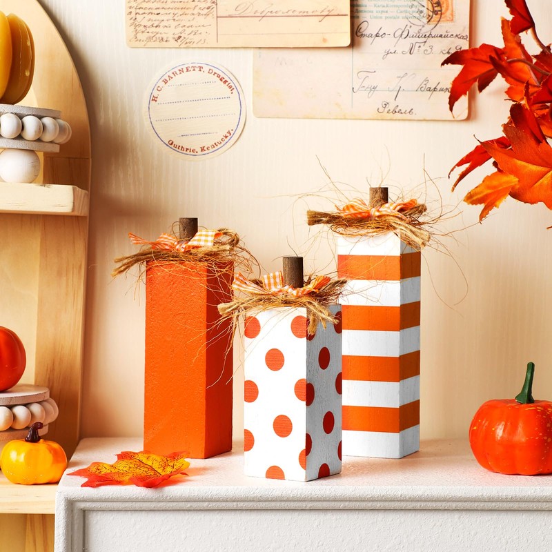 Amyhill 3 Pcs Thanksgiving Wooden Decoration Thanksgiving Table Centerpieces Fall