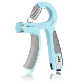 UNILECON Hand Trainer, Forearm Trainer, Grip Strength Trainer, Adjustable Resistance 5-60 kg Hand Trainer, Non-Slip Grip and Ergonomic Design, Finger Trainer for Athletes (Light Blue)