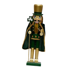 Harilla Holz Nussknacker Figur St. Tag Dekoration Doll Office mit Stand Base Puppet Toy für Kaminhandwerksfamilienfreund