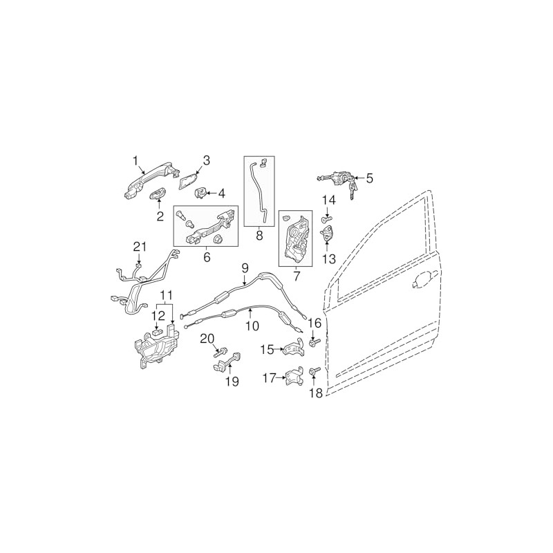 Power Door Lock Actuator with Latch Aeembly, Fits for 2017-2022