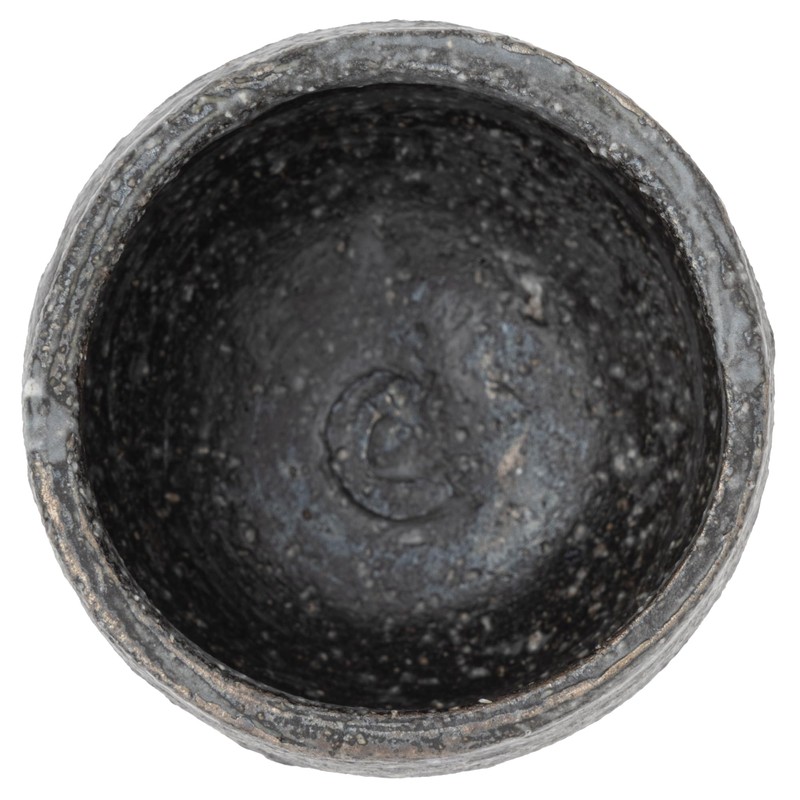 Marui Ceramics Shigaraki-yaki Hechimon Drinking Cup, Diameter Approx. 2 inches,