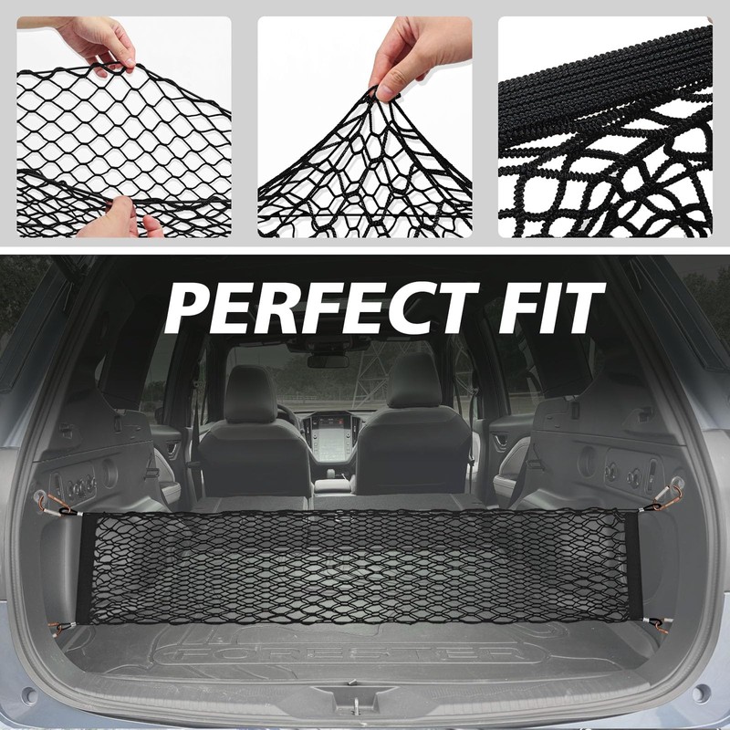 Muslogy Envelope Style Rear Trunk Mesh Cargo Net Compatible with