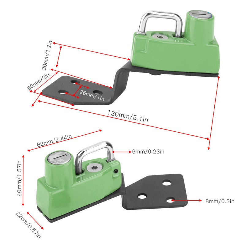 Aluminium Alloy Anti Theft Helmet Lock Fits for Kawasaki Z800