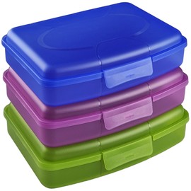 My-goodbuy24 Lunch Box | Set of 6 | Lunch Box for Children and Adults - Perfect for School, Office, Work or Nursery - Dishwasher Safe