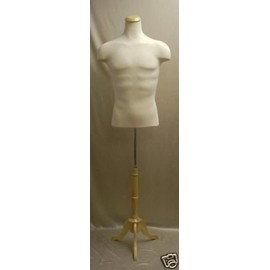 (JF-33DD01+BS-01) Male Hard Foam Jersey Cover Form Straight Pinnable, White Color