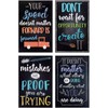 Juvale 20-Pack 13x19 in Motivational Classroom Posters - Chalkboard-Style Wall