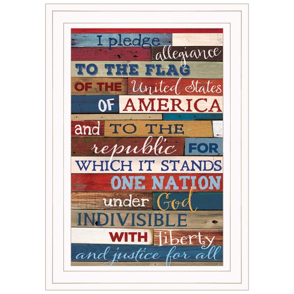 Trendy Decor4U Pledge of Allegiance Printed Wall Art, 11 inch