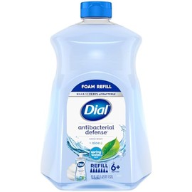 Dial Complete Jabón de manos espumoso antibacteriano, agua de manantial, repuesto de 52 onzas líquidas | Con aloe vera, dermatológicamente probado, su